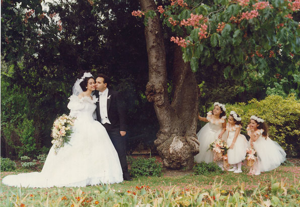 Peeking at the Bride & Groom